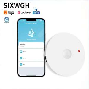 SIXWGH Smart 105 ° grand Angle capteur <span class=keywords><strong>de</strong></span> mouvement humain détecteur PIR réponse 0.8s Zigbee/WiFi Compatible pour batterie <span class=keywords><strong>de</strong></span> voiture <span class=keywords><strong>de</strong></span> Garage RV - Product Image 1