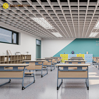 Mobiliario Escolar Personalizado para Proyectos de Adquisición en Volumen: Conjunto de Escritorio y Silla Doble para Estudiantes de Acero Reforzado