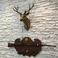 Tête de cerf artificielle, décoration murale en fausse taxidermie, faite à la main, style ferme, en résine, accessoires de décoration intérieure modernes pour mur