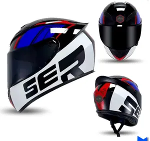 高品质赛车时尚摩托车头盔男士个性时尚全脸头盔骑行Abs安全头盔制造商