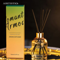Désodorisant de maison 150ml bouteille en verre diffuseur de roseaux de parfum avec boîte d'emballage