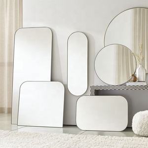 <span class=keywords><strong>Miroir</strong></span> de sol de luxe de grande taille, décoratif, rectangulaire, mural, en alliage d'aluminium doré, cadre en métal, <span class=keywords><strong>grand</strong></span> <span class=keywords><strong>miroir</strong></span> de salle de bain - Product Image 2