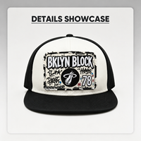 Casquette Snapback à Visière Plate Color Block Personnalisée Style Vintage Tendance Urbaine Fabrication OEM Personnalisable