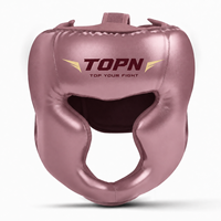 Casque de boxe en cuir PU personnalisé avec logo OEM pour la boxe, le kickboxing, les arts martiaux, l'entraînement et la protection de la tête - Vente en gros