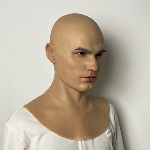 <span class=keywords><strong>Masque</strong></span> de tête entière en silicone pour homme jeune, personnalisé, pour cosplay, farces, accessoires de costume de fête - Product Image 2