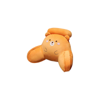 Oreiller de cou personnalisé en peluche douce Kawaii en forme d'ours, soutien cervical pour le bureau, les voyages et les cadeaux, mignon et fonctionnel en un seul produit