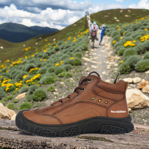 <span class=keywords><strong>Bottes</strong></span> <span class=keywords><strong>de</strong></span> <span class=keywords><strong>randonnée</strong></span> montantes imperméables en cuir véritable pour hommes 2026 – Chaussures <span class=keywords><strong>de</strong></span> trekking d'extérieur antidérapantes – Vente en gros - Product Image 1