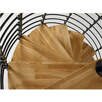 Escalier en colimaçon intérieur avec garde-corps en verre trempé