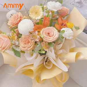 Papier d'emballage OYA imperméable de couleur unie AM-FMC07C Ammy 56 cm, pour la décoration de la maison, les bouquets de fleurs, les fournitures pour fleuristes - Product Image 4