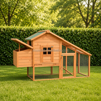 SDC003-A Poulailler Classique en Bois Écologique de Grande Taille pour Animaux de Compagnie, Meuble d'Extérieur pour Toutes Saisons