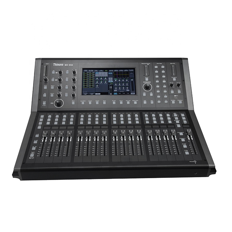 Thinuna MX-D32 Console de mixage numérique 32 canaux haut-parleur Line Array professionnel mélangeur de musique Audio pour scène Live Performance