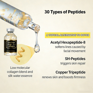 Sérum Ampoule au Collagène et 30 Types de Peptides, OEM ODM, Absorption Rapide, Peau Soyeuse et Lisse, Fermeté Longue Durée, Atténuation des Rides Fines - Product Image 2