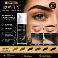 Teinture pour cils waterproof, gel teinté pour sourcils vegan, gel coiffant teinté pour sourcils, marque privée
