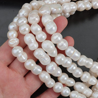 Perles de culture d'eau douce naturelles baroques irrégulières sans noyau de 10 mm, perles faites à la main pour le bricolage, environ 37 cm de long, 20 pièces