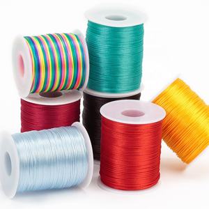 Cordoncino in Nylon Colorato da 1mm Filo di Seta Satinato per Braccialetti <span class=keywords><strong>Shamballa</strong></span> Intrecciati Nodo Cinese Creazione di Gioielli e Perline Intrecciate - Product Image 6