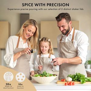 Hot Selling 4oz Glass <b>Spice</b> <b>Jars</b> With Bamboo Lid Seasoning <b>Jars</b> <b>Set</b> <b>Spice</b> Storage Box <b>Jar</b> for Kitchen - Product Image 4