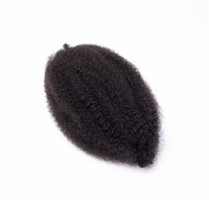 Natural Black Afro Kinky Wicks for African Braids Braiding Curly Human Hair Twisted Dreadlocks Extensions - Product Image 1
