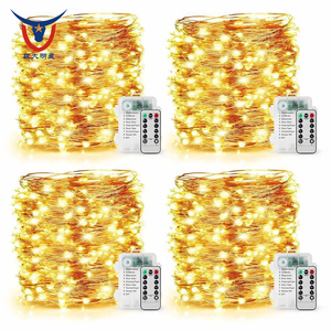 Đèn Dây Đồng <span class=keywords><strong>Led</strong></span> Siêu Nhỏ Trang Trí Tiệc Đám Cưới Cây Thông Giáng Sinh Điều Khiển Từ Xa Chạy Bằng Pin 3M 5M - Product Image 1