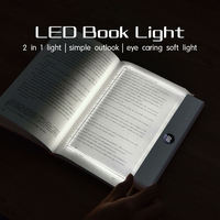 Lampe de lecture LED à panneau transparent, portable, rechargeable par USB, pour chevet, étude, voyage, indispensable