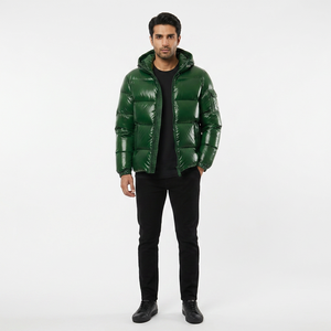 FINER THREADS Veste d'hiver matelassée personnalisée pour homme, col montant en toile, respirante, séchage rapide, rembourrage en coton de haute qualité - Product Image 1