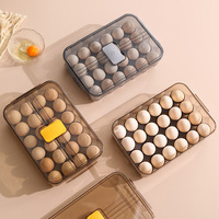 Boîte plastique de rangement d'œufs, tiroir 24 grilles, conteneur de stockage d'œufs frais, étui organisateur pour réfrigérateur