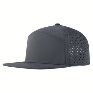 Gorra de Béisbol Deportiva de Alto Rendimiento con Diseño de Logotipo Personalizado, Visera Plana, Bordado, 6 Paneles, Orificios Cortados, Perforada con Láser, Unisex - Product Image 5
