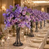 Décoration d'allée de mariage, boule de fleurs en soie, centre de table de mariage, arrangement floral lavande violet, décoration florale pour centre de table