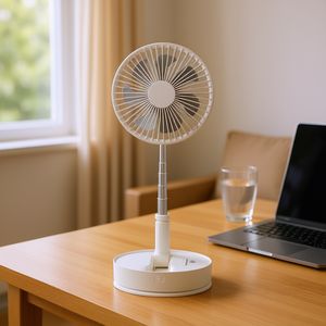 Ventilador portátil plegable Oxidizer de 8 pulgadas, 7200Mh, recargable por USB, con control remoto y altura ajustable. - Product Image 2