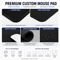Tapis de souris de jeu personnalisé avec logo, antidérapant, en caoutchouc naturel, avec bords cousus, grand tapis de souris personnalisé pour le bureau et la maison