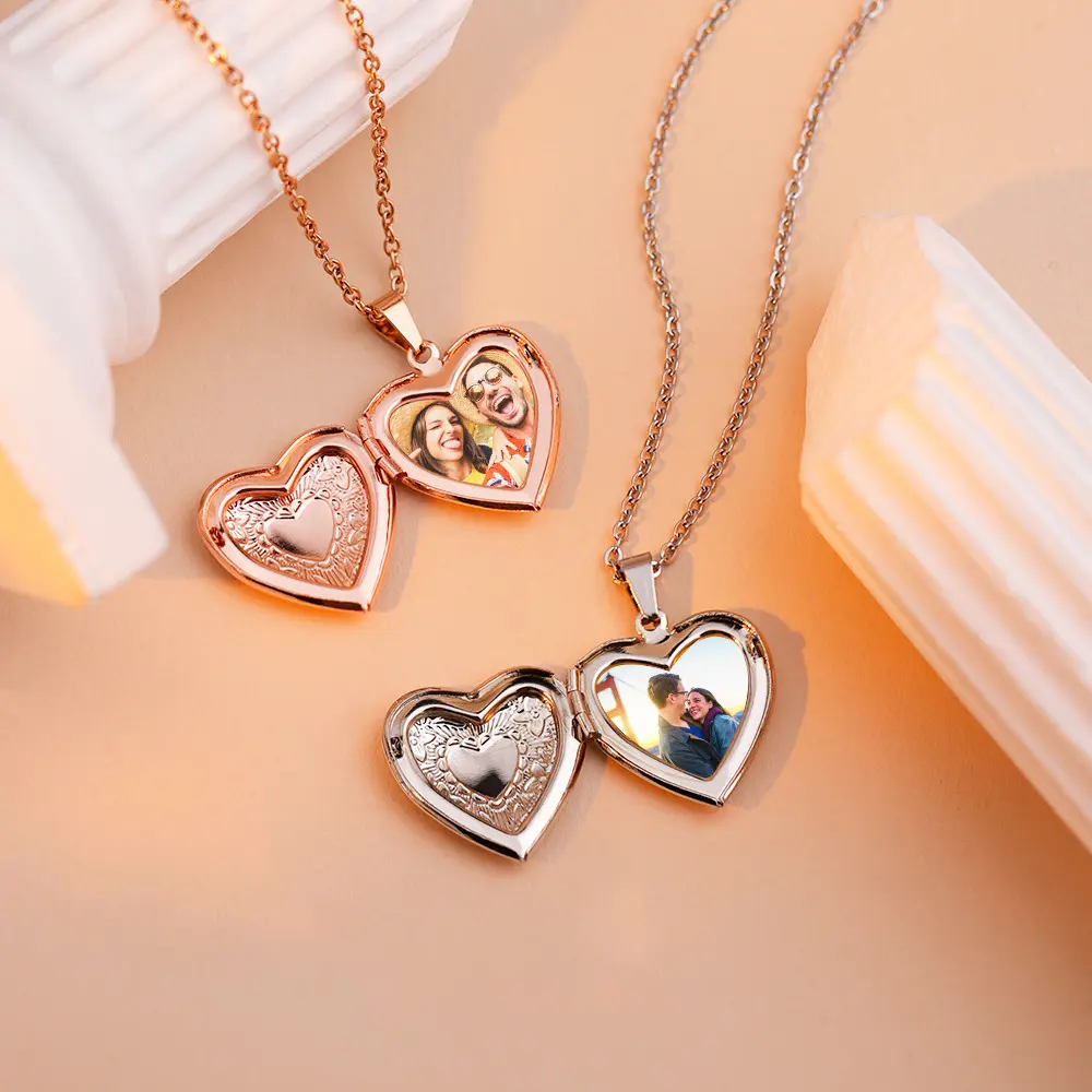 2024 Vintage saint valentin en forme de coeur ouvert charme collier boucles d'oreilles Bracelet étanche bijoux