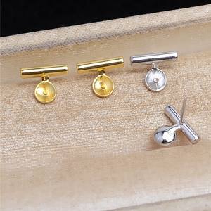 Wenchi S925 <b>Silver</b> Strap <b>Chain</b> Detachable Female DIY Pearl <b>Earrings</b> 8-9 Inch Accessory Empty Jewelry Holder Fashion Jewelry Sets - Product Image 4