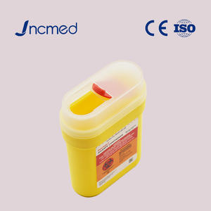 ภาชนะใส่ของมีคมขนาด 0.2 ลิตร สำหรับเก็บของเสียทางการแพทย์ เช่น เข็มฉีดยาและเข็มเจาะเลือด ในพื้นที่แคบ - Product Image 2