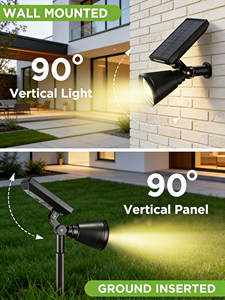 Lámpara Solar de Pared con Sensor Alecter Solar APH-L69 IP65, Lámpara de Poste para Jardín, Lámpara de Exterior para Patio, Camino, Bolardo LED, 3500K Blanco Cálido - Product Image 2