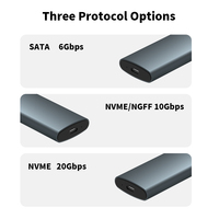 M.2 NVMe SSD custodia con 10Gbps USB-C USB3.2 Mini M2 custodia per 2280/ 2230/ 2242/2260 SSD Hard disk esterni interfaccia SATA