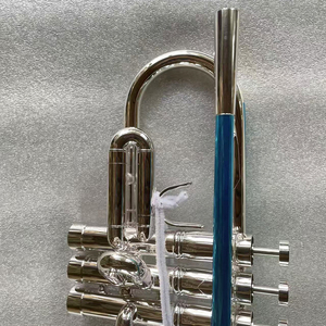 Trompette professionnelle en <span class=keywords><strong>laiton</strong></span> plaqué argent H70, fabriquée à la main, logo personnalisé, accordage Bb, pour une utilisation durable - Product Image 4