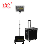 Téléprompteur présidentiel pour discours public avec miroir réflecteur de faisceau, moniteur 22 pouces, verre 360x360mm pour étui portable
