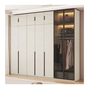 Armoire de luxe en mélamine avec portes vitrées <span class=keywords><strong>d</strong></span>'<span class=keywords><strong>angle</strong></span> pour chambre à coucher - Product Image 3