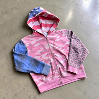 Veste à capuche personnalisée avec logo, patchwork, imprimé mixte camouflage, léopard, carreaux, drapeau, style Y2K vintage, streetwear oversize, fermeture éclair, pour hommes