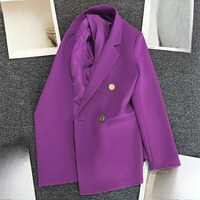 WY82102 Nouvelle Collection : Blazer Élégant Coréen pour Femme – Veste Décontractée Unie avec Manches Longues pour le Bureau et Tenue Extérieure