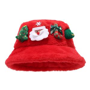 Chapeaux de Noël en fausse fourrure moelleuse pour hommes, femmes et unisexe, chapeaux de <span class=keywords><strong>pêcheur</strong></span> en fourrure moelleuse, chapeau de bonhomme de neige pour le nouvel an - Product Image 1