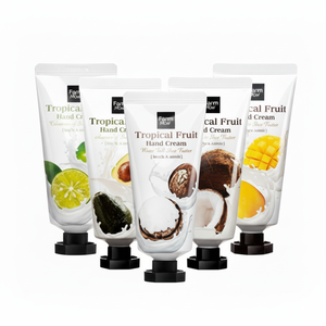 Crème pour les mains aux fruits tropicaux Farmstay, format mini 50 ml chacune, très hydratante pour les peaux sèches, avec beurre de coco et de karité, prix réduit 1+1 - Product Image 1