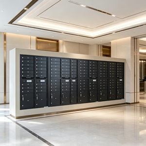 Buzones de Correo Residenciales para Apartamentos, <span class=keywords><strong>Buzón</strong></span> Comercial de Metal, <span class=keywords><strong>Buzón</strong></span> de Acero Inoxidable con Cerradura de Llave - Product Image 2