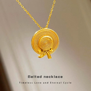 Collana con Fiocco da Donna, Design Minimalista di Lusso, Catena <span class=keywords><strong>per</strong></span> Clavicola Stile INS, Ciondolo di Alta Gamma - Product Image 1