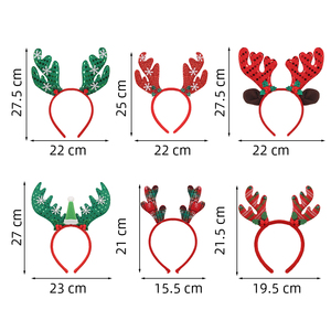 Pafu, decoraciones navideñas, accesorios para el cabello, cabeza de Navidad de fieltro, tocados de cuerno de <span class=keywords><strong>ciervo</strong></span>, diadema de astas de reno - Product Image 6