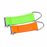 Sangle d'arrimage robuste à haute résistance avec fixation E-track et anneau en D en sangle polyester pour la logistique de remorques et la fixation sécurisée des charges