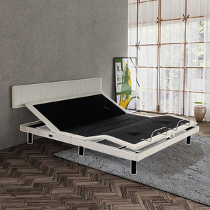 Cadre de lit électrique réglable de luxe moderne, de taille king, axé sur la santé, pour une chambre à coucher moderne - Product Image 1