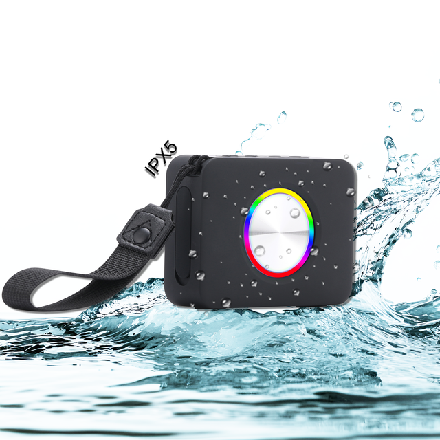 Handsfree Call Portable Music Audio Sound Box Speaker with RGB Colour LED Outdoor Waterproof Wireless Stereo Subwoofer Speakers