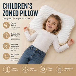 Almohada Infantil Refrescante al por Mayor, Almohada Transpirable y Suave para Niños de 1 a 12 Años, Juego de Almohadas para Cama Infantil, OEM ODM - Product Image 1