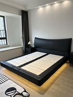 Hochwertiges modernes hoch gepolstertes Bett King Size Doppelbett Soft Fabric Storage Haupt schlafzimmer Zeitgenössischer minimalisti scher Stil