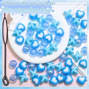60 Piezas de Cuentas <span class=keywords><strong>para</strong></span> el Cabello <span class=keywords><strong>para</strong></span> Niños, Accesorios <span class=keywords><strong>para</strong></span> Trenzas y <span class=keywords><strong>Rastas</strong></span>, Cuentas de Cola de Caballo de Diferentes Formas <span class=keywords><strong>para</strong></span> Mujeres y Niñas - Product Image 3